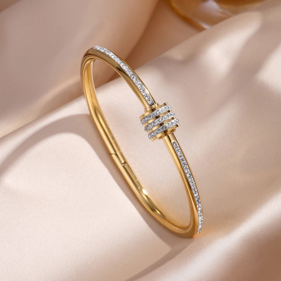 Zirconia Stacking Bracelet Set