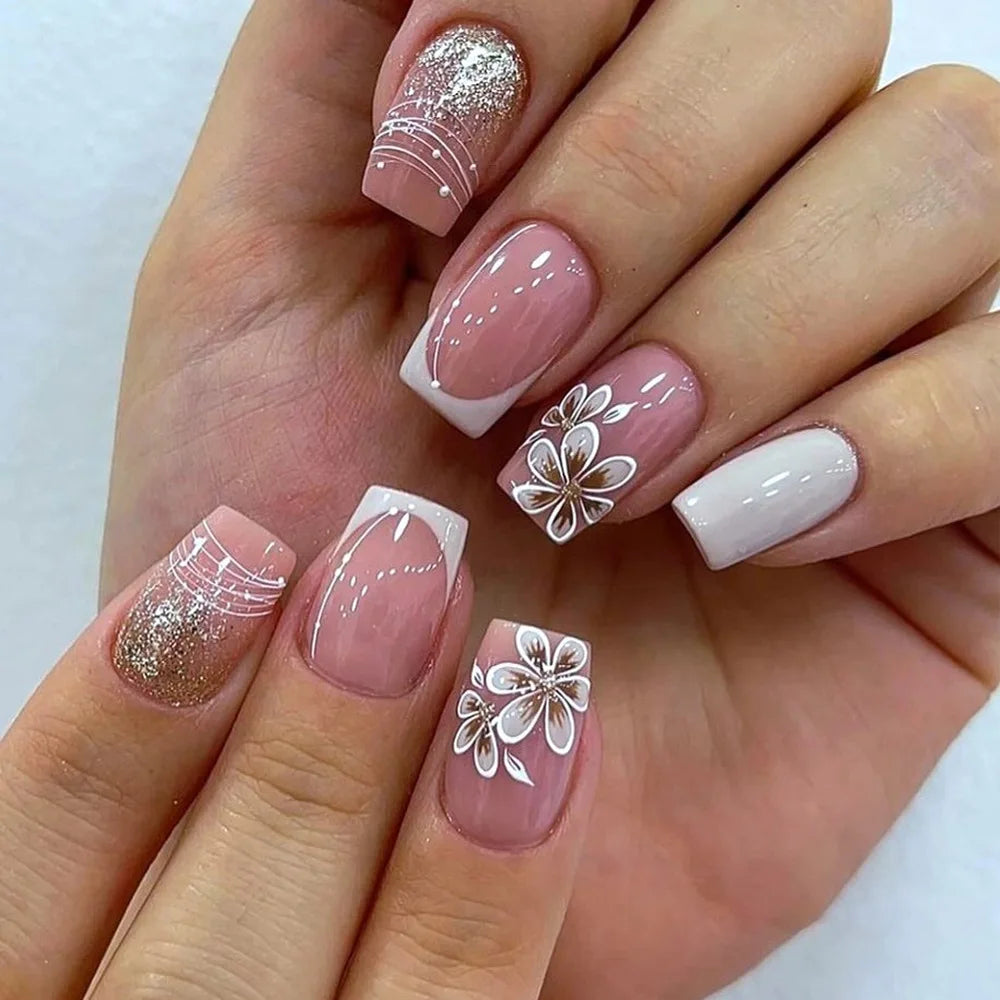 Blush Pink Press-On Nail Set (24pcs)