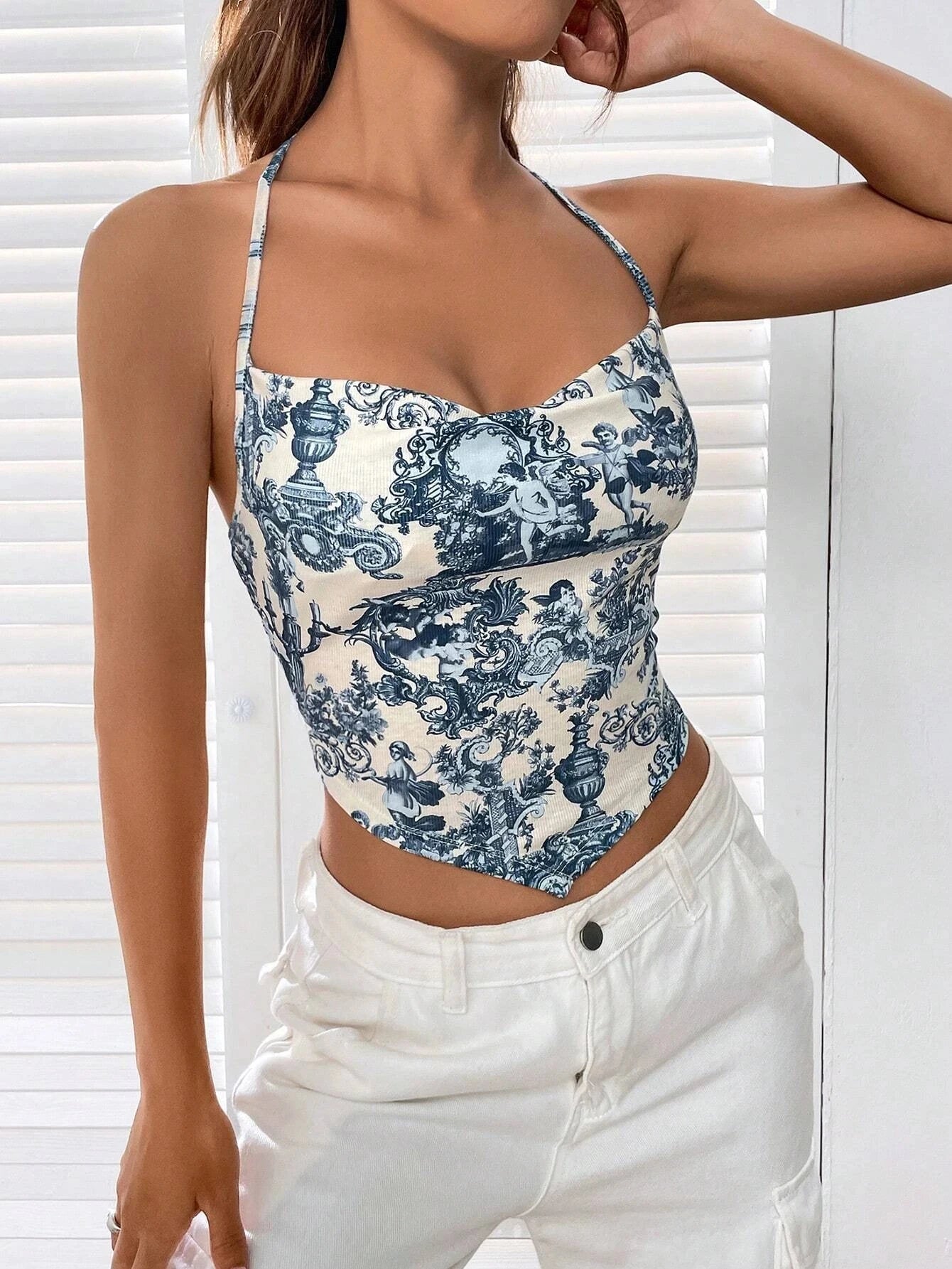 Sleeveless Sling Crop Top