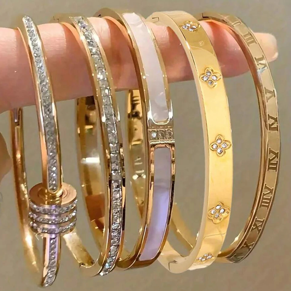 Zirconia Stacking Bracelet Set