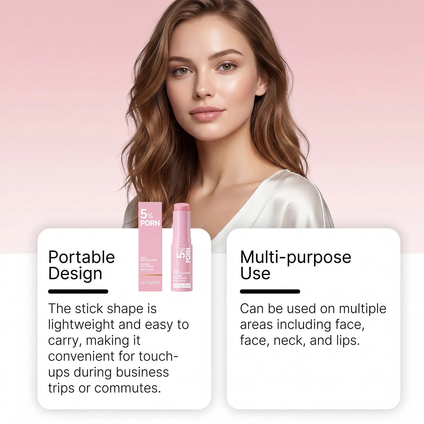 Pink Multi-Benefit Moisturizing Stick, Daily Hydration Skincare, 10 G