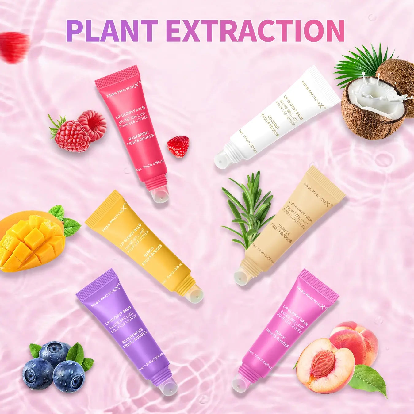 Indulge in Our 6-Piece Fruit Flavor Lip Gloss Set - Moisturizing, Long-Lasting Hydration for Gorgeous Lips - Perfect Gift for Women!