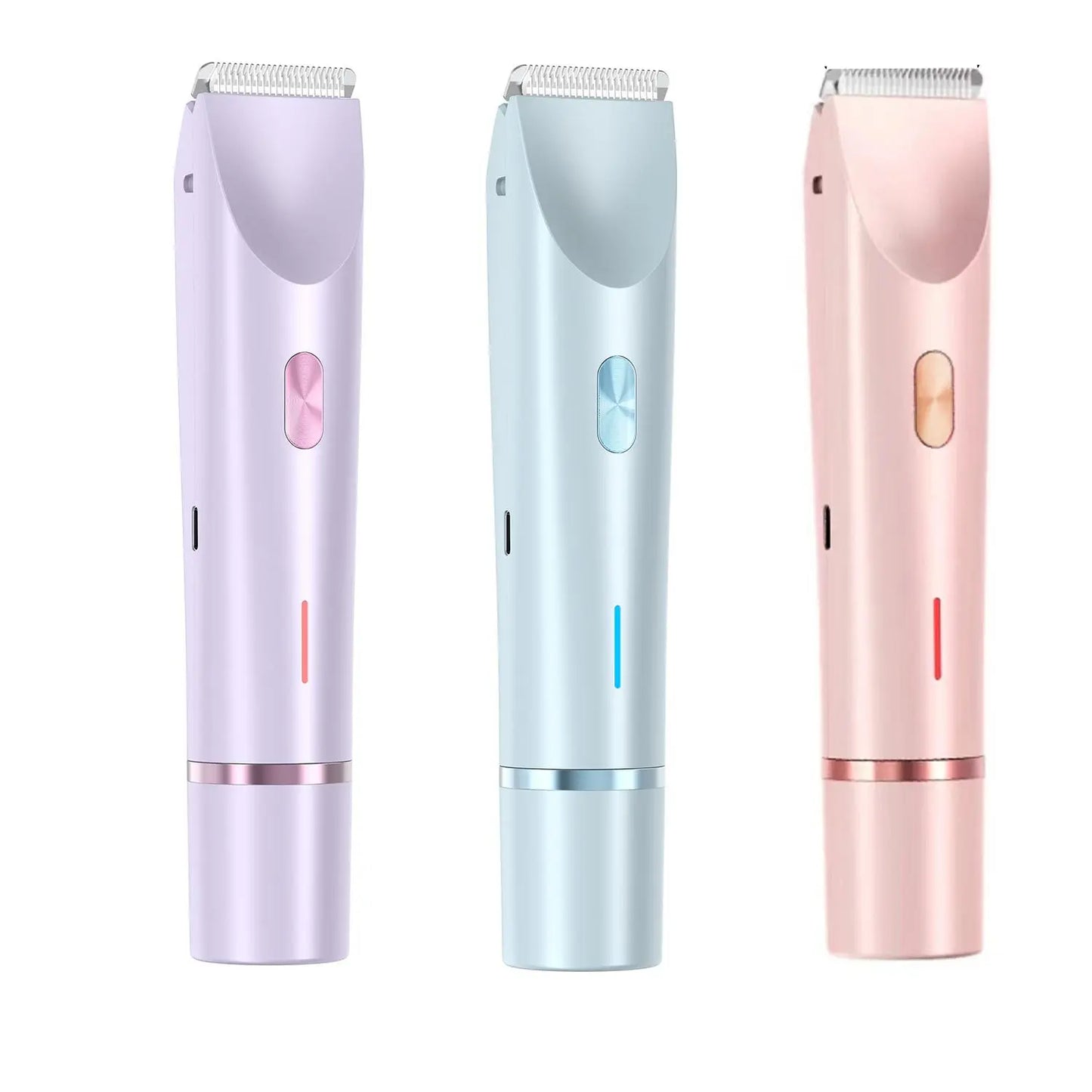 Electric Hair Trimmer for Women, 1 Count Cordless Rechargeable 2-In-1 Body and Facial Double-Head Hair Removal Trimmer for Face, Underarm and Legs, High Quality Trimmer, Dual Head Trimmer, Wireless Trimmer, Rechargeable Cordless Trimmers