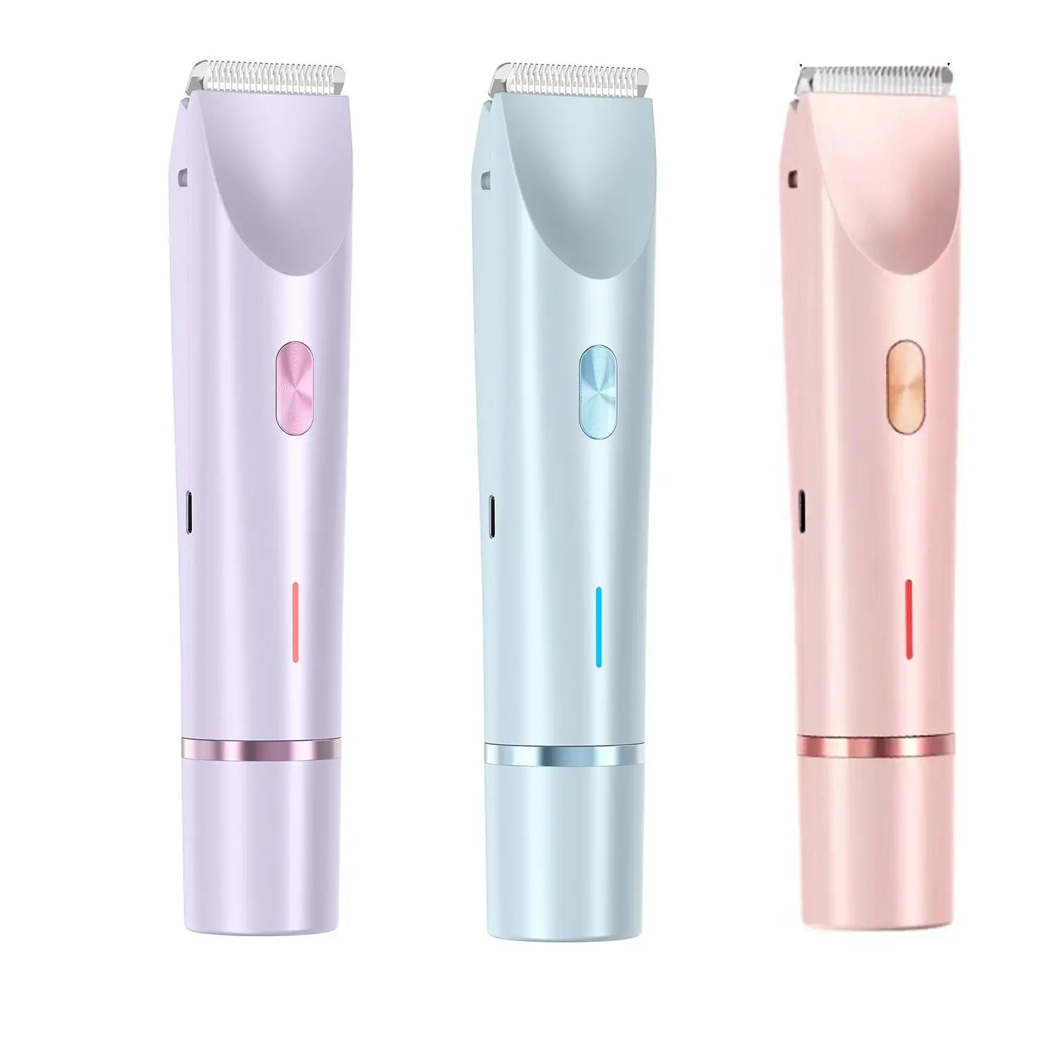 Electric Hair Trimmer for Women, 1 Count Cordless Rechargeable 2-In-1 Body and Facial Double-Head Hair Removal Trimmer for Face, Underarm and Legs, High Quality Trimmer, Dual Head Trimmer, Wireless Trimmer, Rechargeable Cordless Trimmers