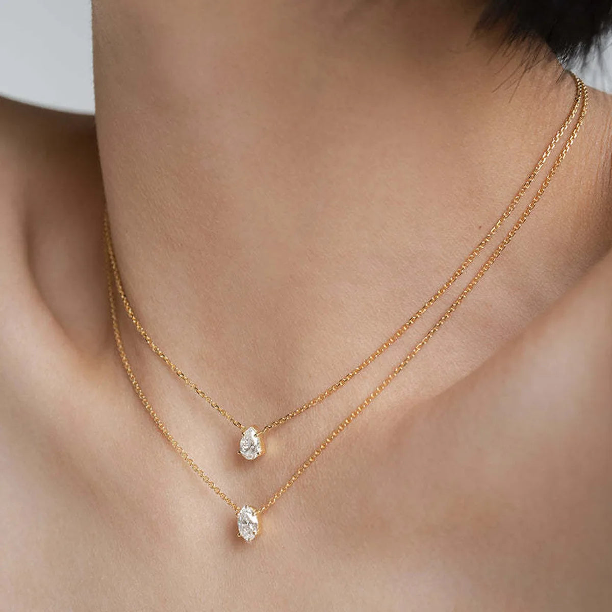 Layered Zircon Choker Necklace