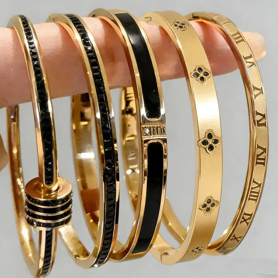Zirconia Stacking Bracelet Set