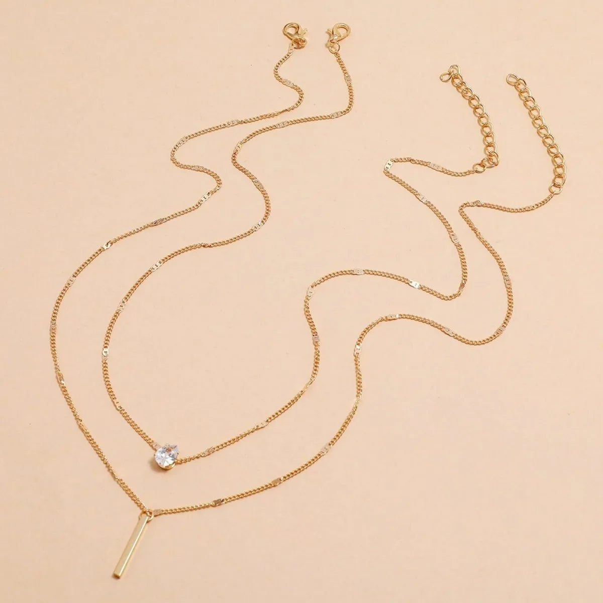 Layered Zircon Choker Necklace