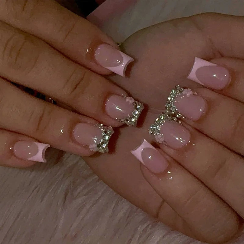 Blush Pink Press-On Nail Set (24pcs)