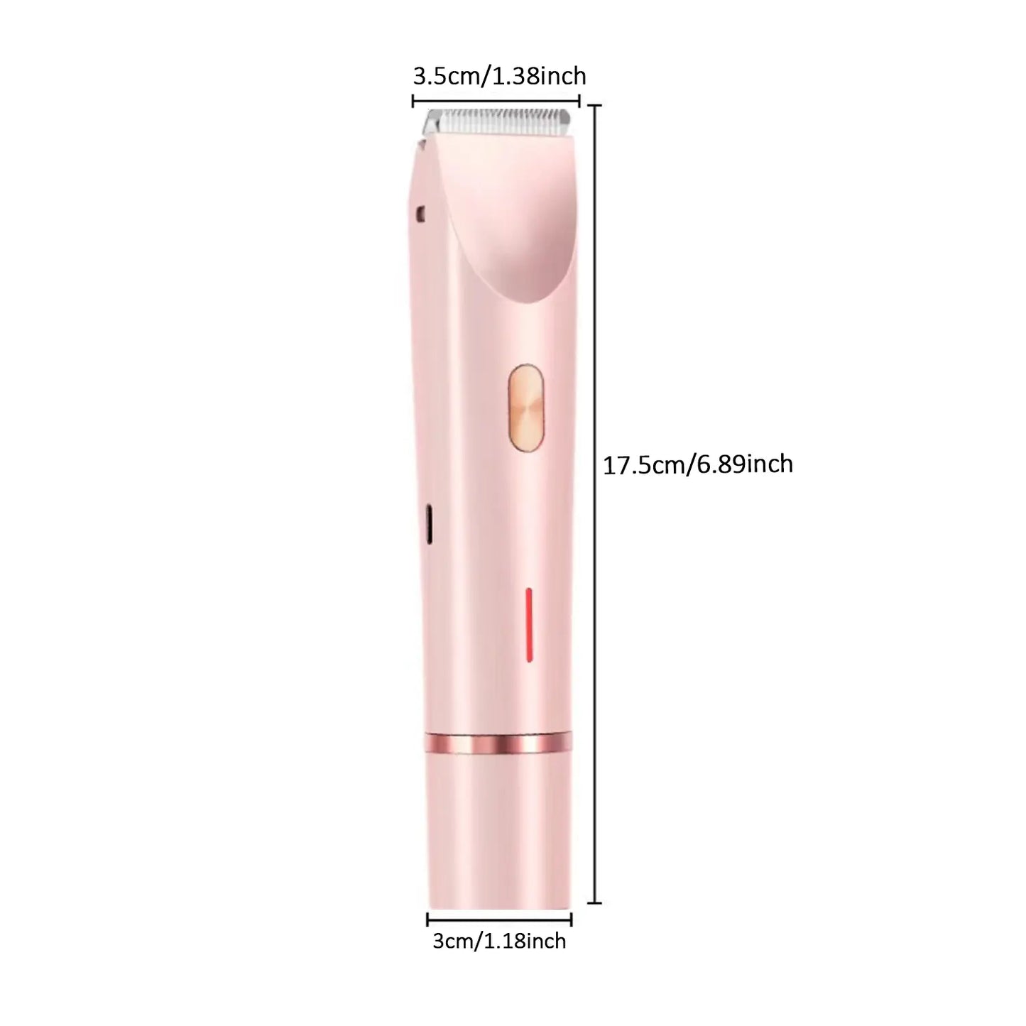 Electric Hair Trimmer for Women, 1 Count Cordless Rechargeable 2-In-1 Body and Facial Double-Head Hair Removal Trimmer for Face, Underarm and Legs, High Quality Trimmer, Dual Head Trimmer, Wireless Trimmer, Rechargeable Cordless Trimmers