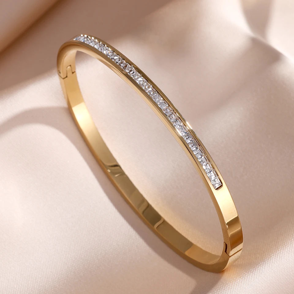 Zirconia Stacking Bracelet Set