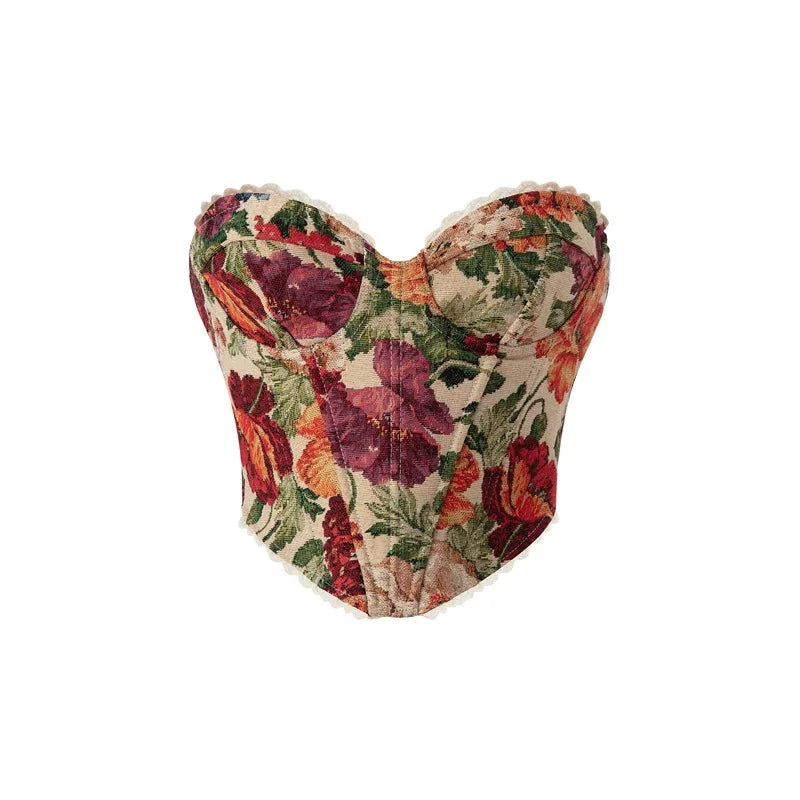 Floral Bandage Tube Top