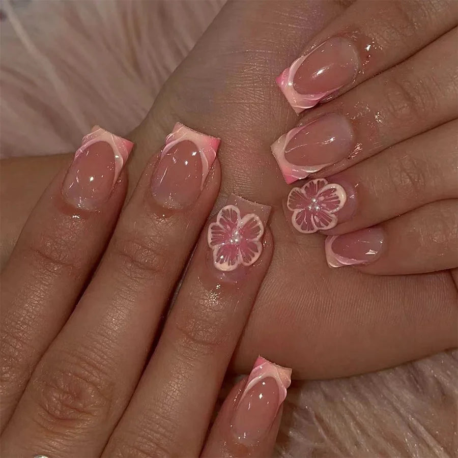 Blush Pink Press-On Nail Set (24pcs)