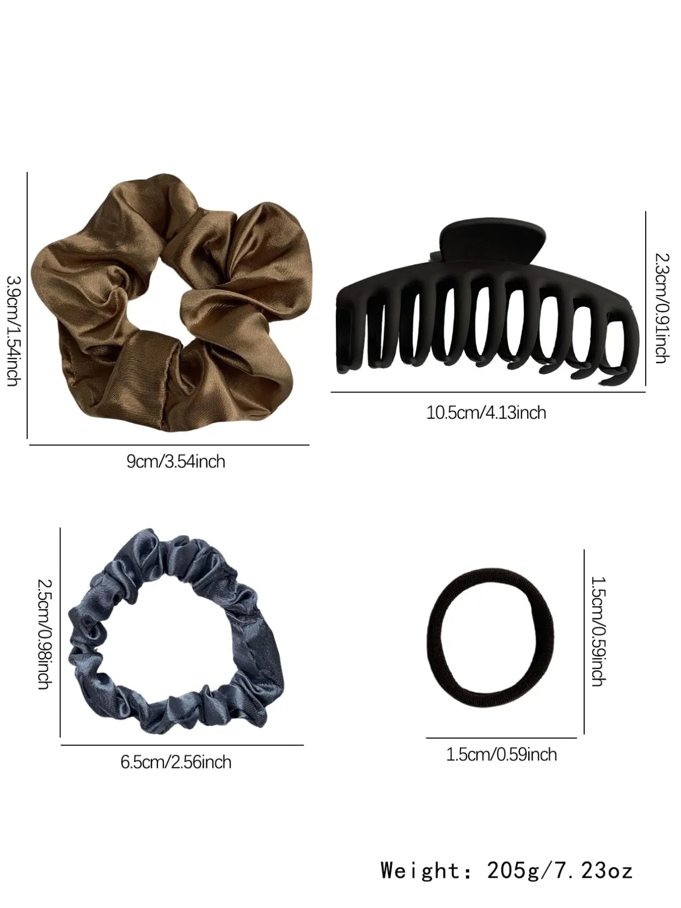 Solid Color Hair Accessories Sets, Simple High Elasticity Durable Strong Pull Hair Ties & Hair Claws, Casual Versatile Hair Accessories for Women & Girls, Hair Elastics, Scrunchies, Ponytails