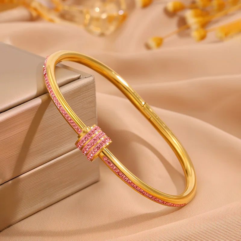 Zirconia Stacking Bracelet Set