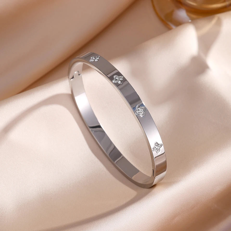 Zirconia Stacking Bracelet Set