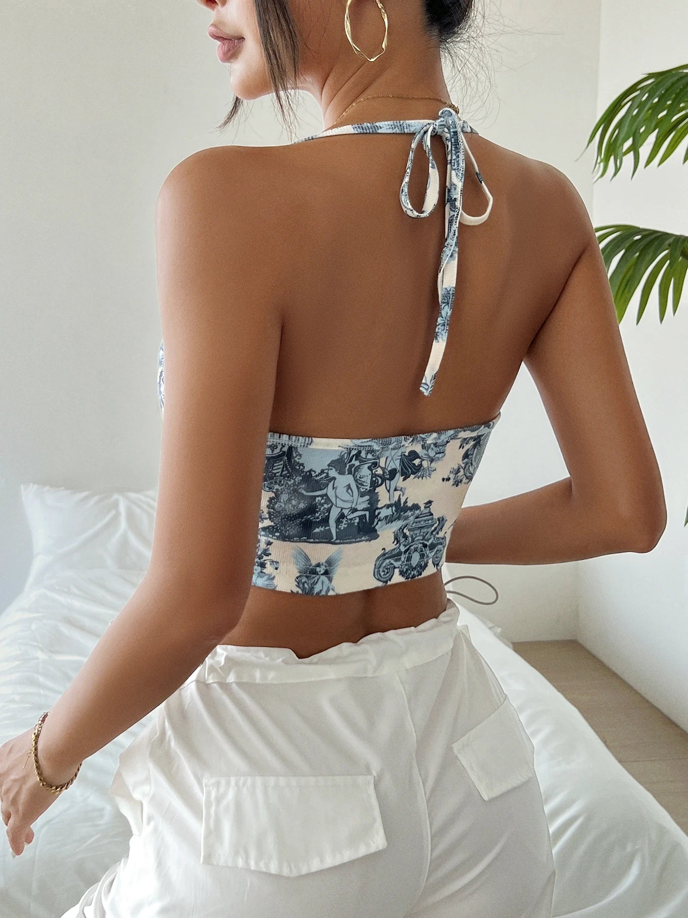 Sleeveless Sling Crop Top