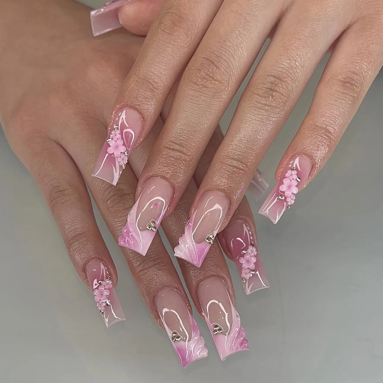 Blush Pink Press-On Nail Set (24pcs)