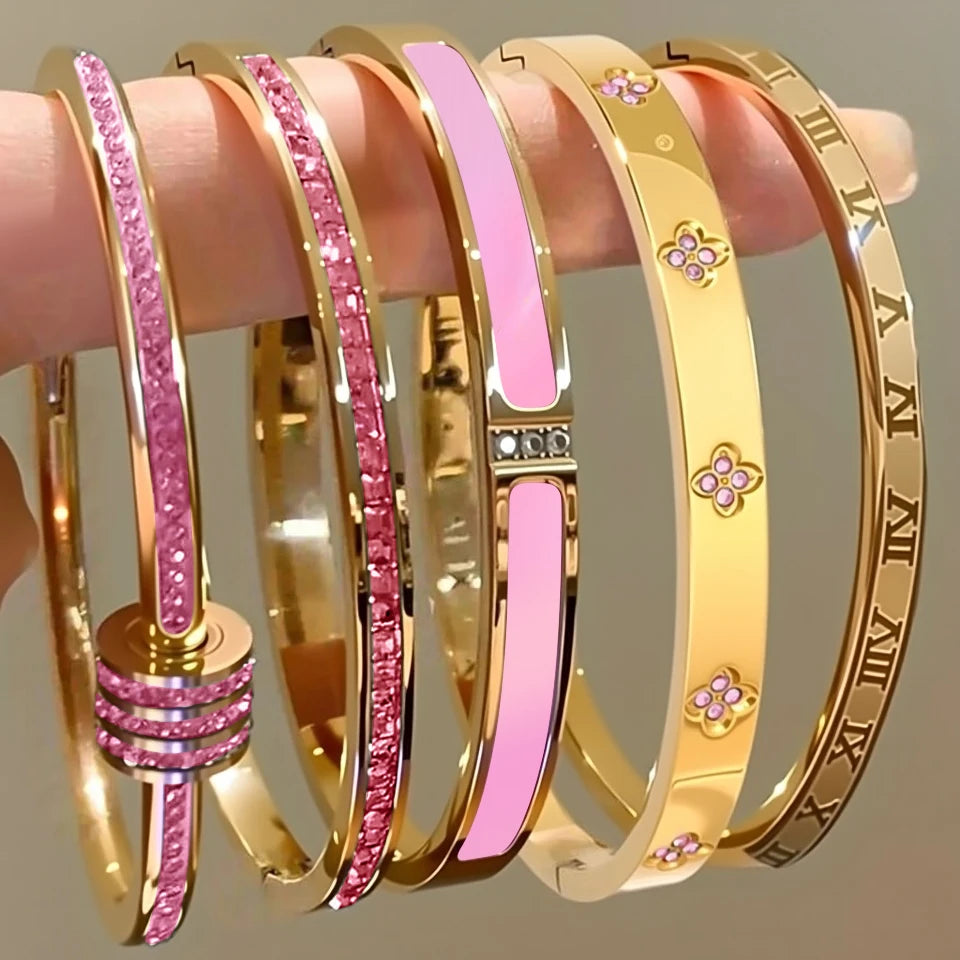 Zirconia Stacking Bracelet Set