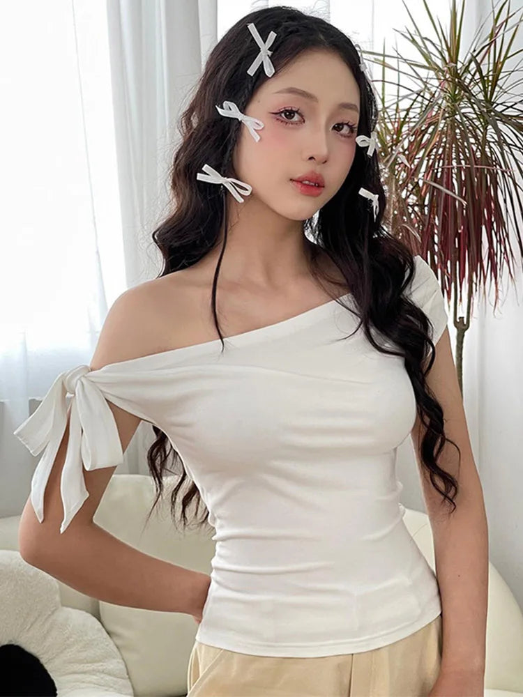 Asymmetric One-Shoulder Crop Top